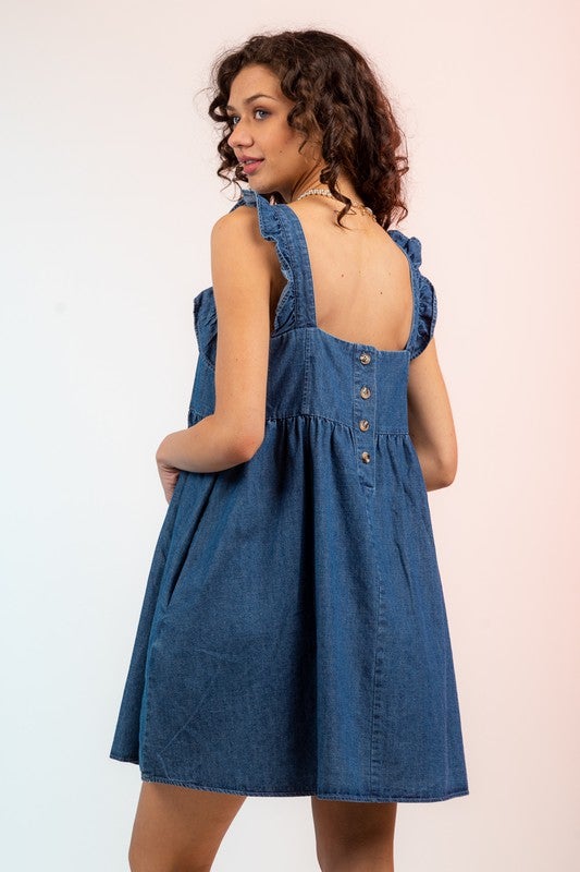 a line denim midi dress Corset Seam – Back Alley Boutique Vintage Denim Overall Dress nav-488 Affordable boho clothing online Color:As Picture:Ivory